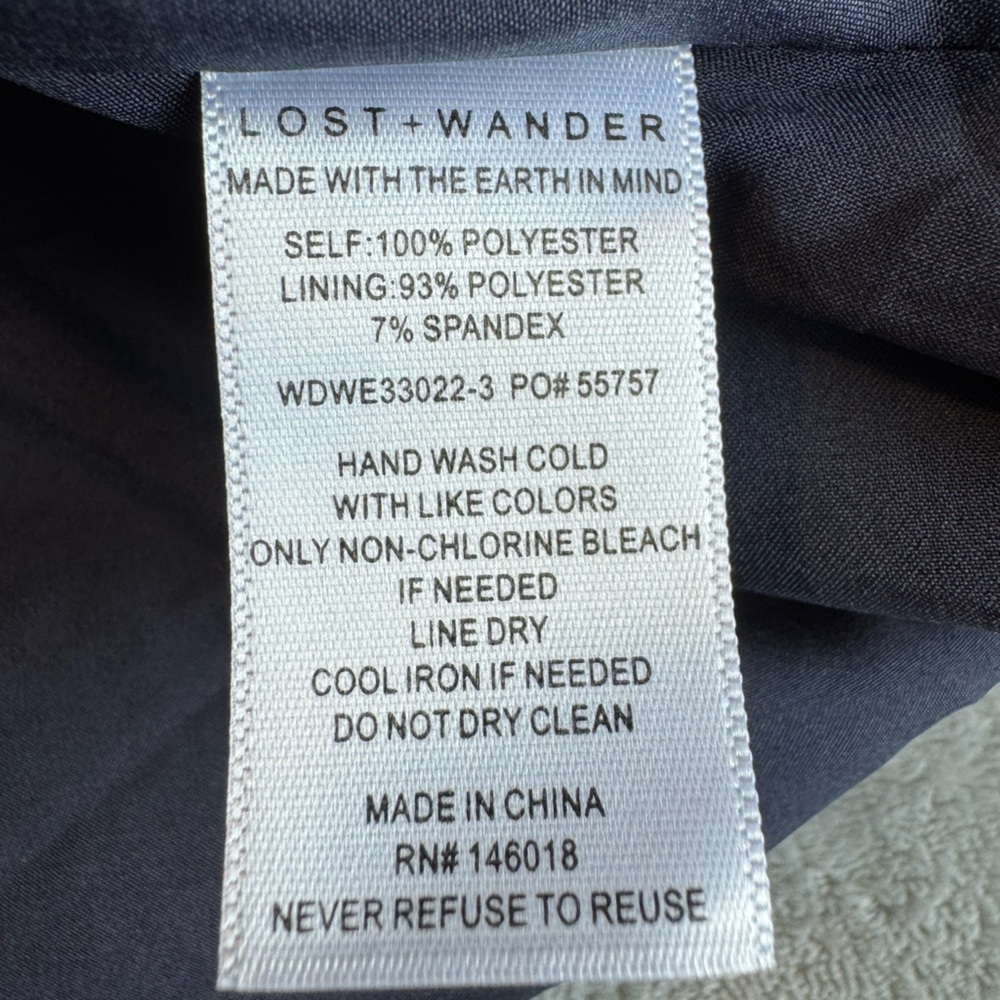 NWT Lost + Wander Celestial Glow Metallic Stripe Dress Navy Size Small - Picture 12 of 15